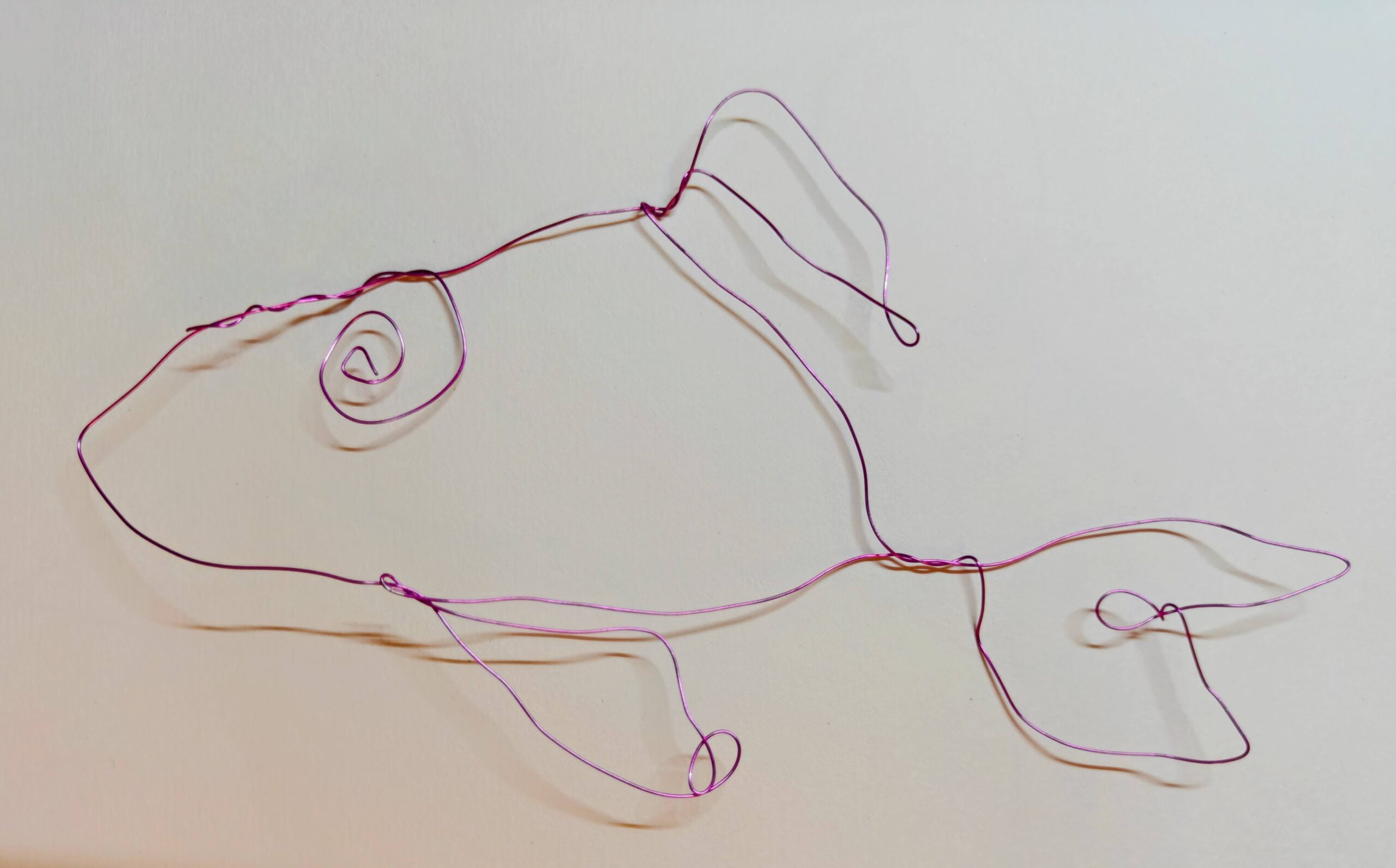 My first attempt at linear wire art: A simple study in pink!